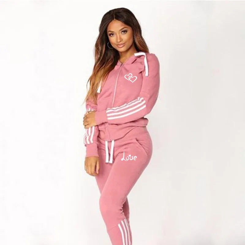 Fashion Women Track Suits Sports Wear Jogging Suits Ladies Hooded